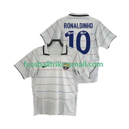 Fußballtrikots FC Barcelona RONALDINHO 10 2003 2004 Retro Kurzarm Auswärts-trikot kaufen